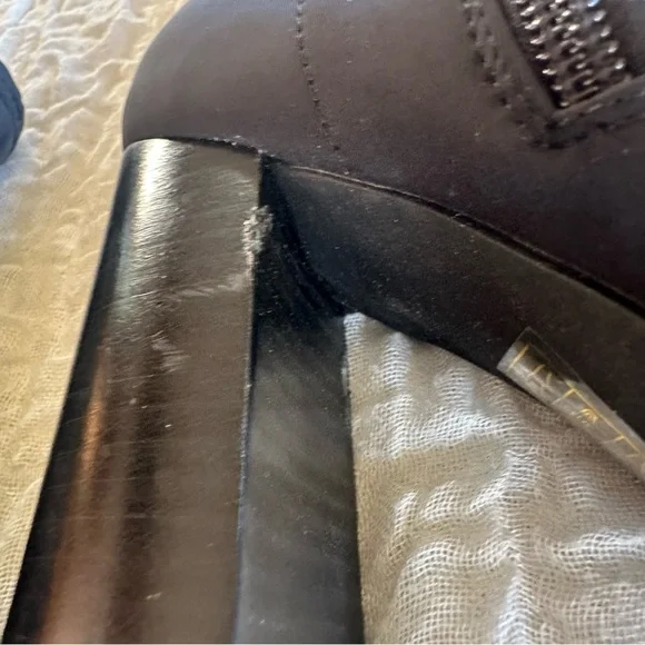 Jeffrey Campbell Siren Bootie Black Neoprene Pointed Toe Heel Booties 7 - Picture 7 of 13